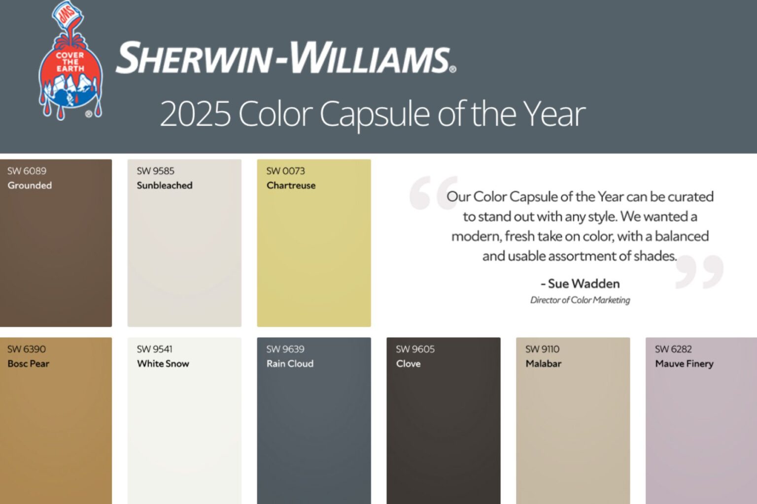 2025 Color Trends Sherwin Williams & Benjamin Moore